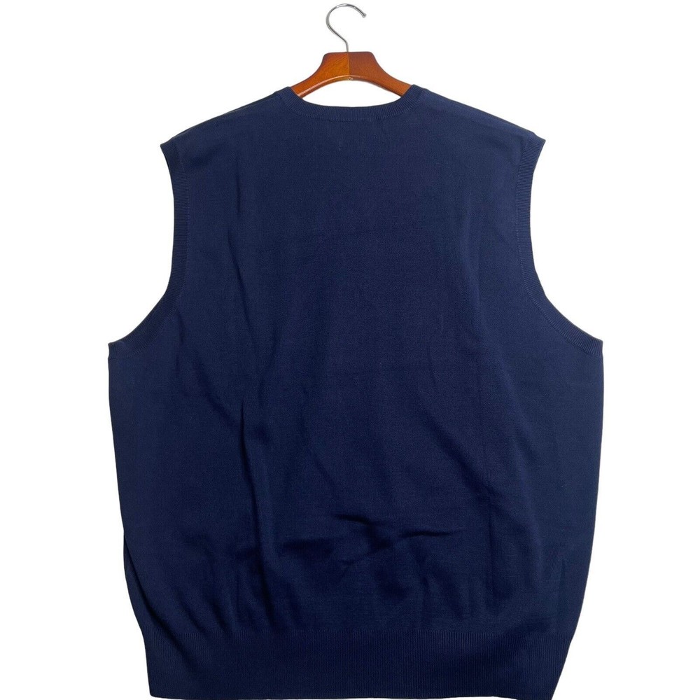 Ralph Lauren‎ Men’s Cotton Navy Blue Golf  Vest Size XXL - Picture 6 of 6
